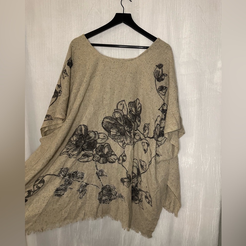 Petanu by Pasmma anthopologie floral shall womens preloved one size beige - Picture 2 of 6